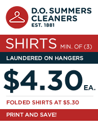 D.O. Summers Cleaners – Shirts Coupon