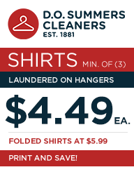 D.O. Summers Cleaners – Shirts Coupon